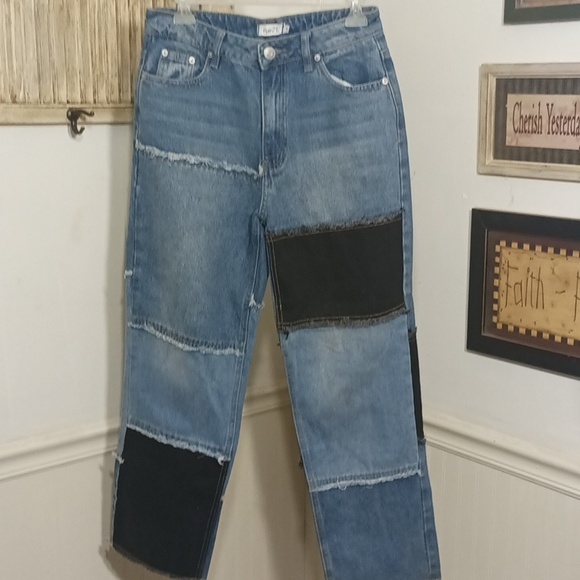 Rue 21 wide leg denim Blue jeans - Picture 4 of 8